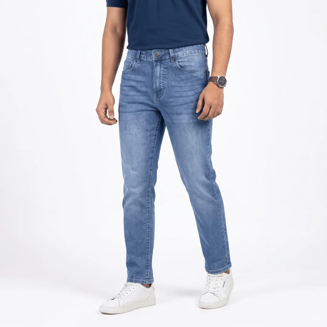 Men’s Slim Fit Stretch Denim Jeans - MIDLIGHT BLUE