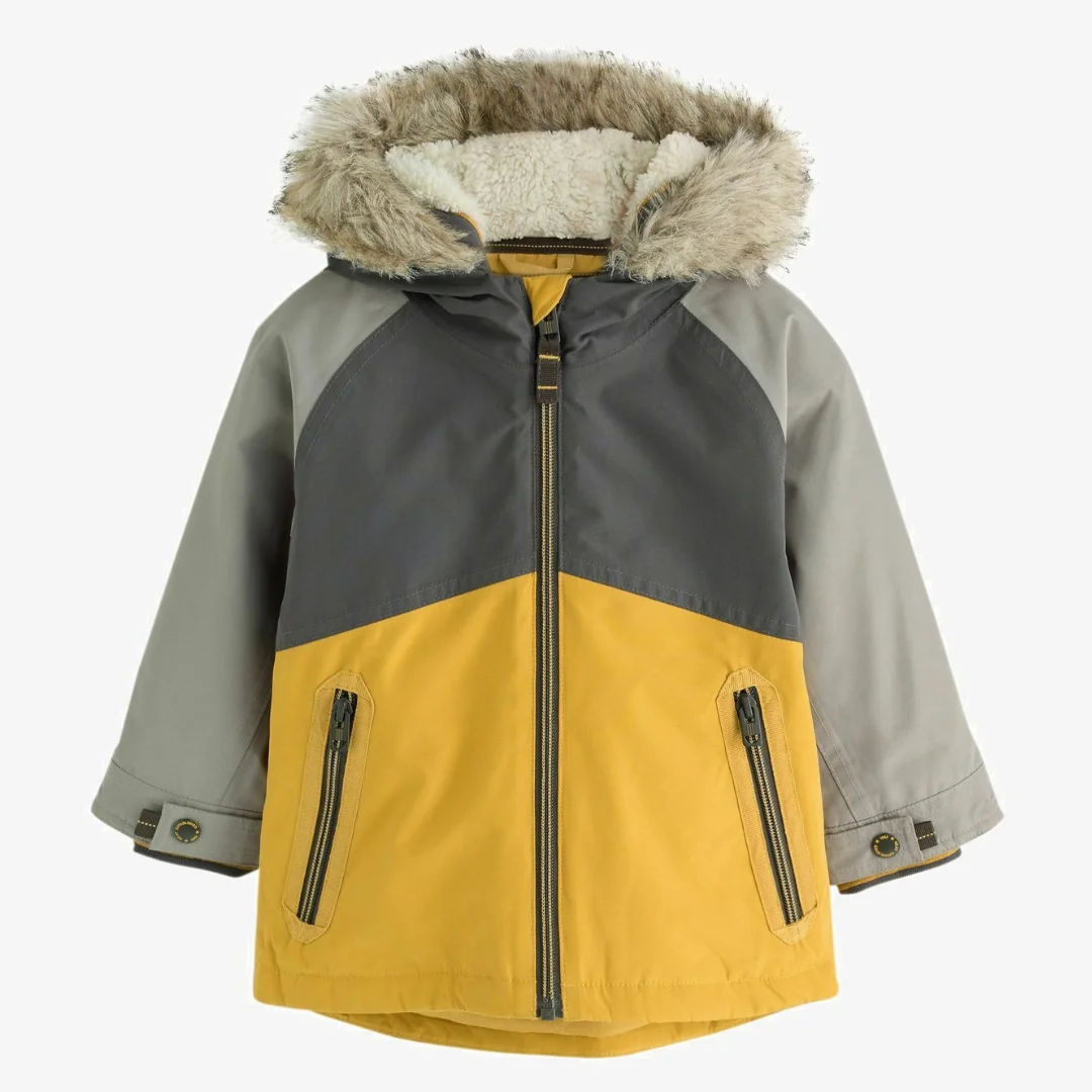 Fur Hood Waterproof Coat - MULTI COLOR