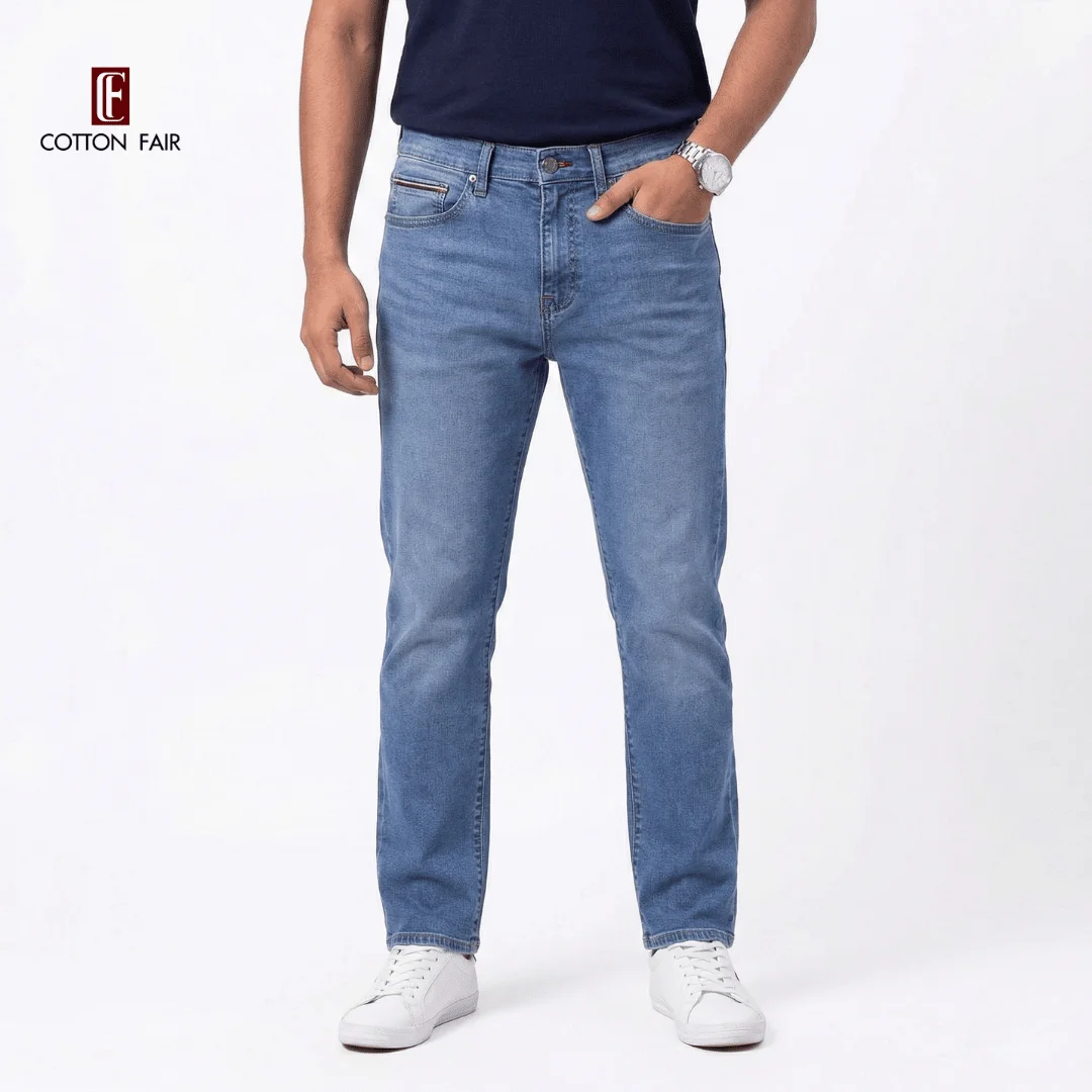 Mens Premium Denim Jeans(SKY BLUE)